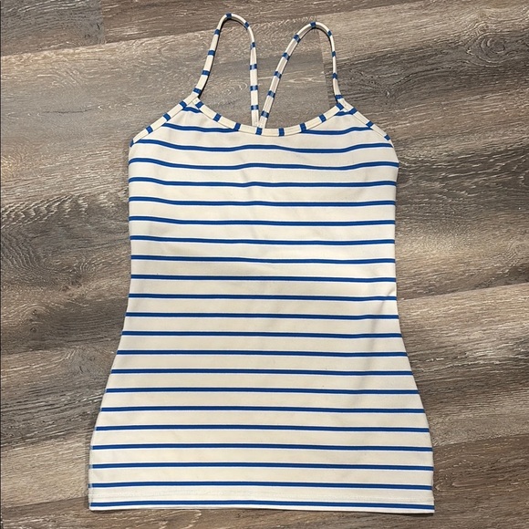 lululemon athletica Blue and White Striped Tank Top - Picture 2 of 7